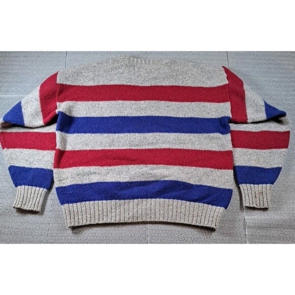 Aspetuck Trading Wool Striped Sweater Women's Mens XL Ragg Wool USA Made - Picture 5 of 5